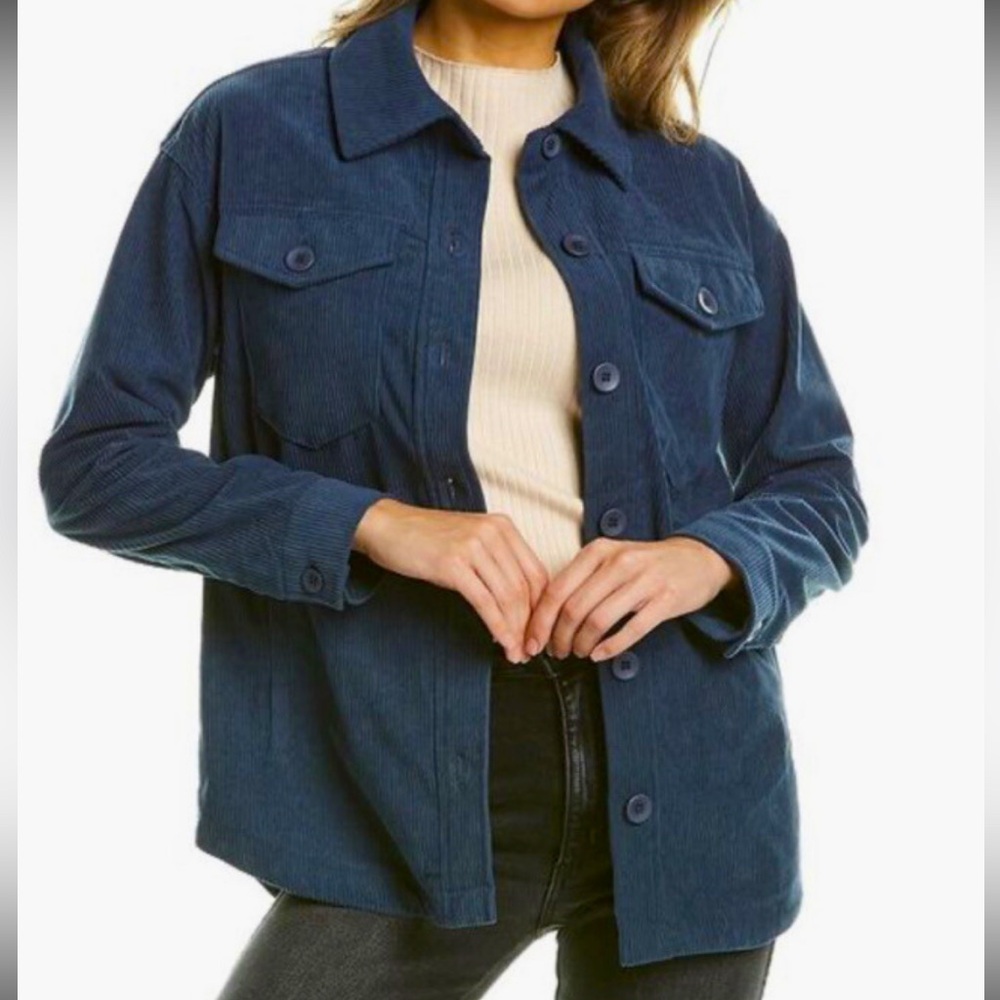 Avec Les Filles_ Teal Corduroy Utility Jacket_S